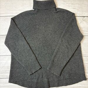 J.Crew Women's Gray Wool Alpaca Blend Turtleneck Sweater Size L
